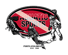 Aquatic Sports logo blending scuba tradition and modern techniques and technologies